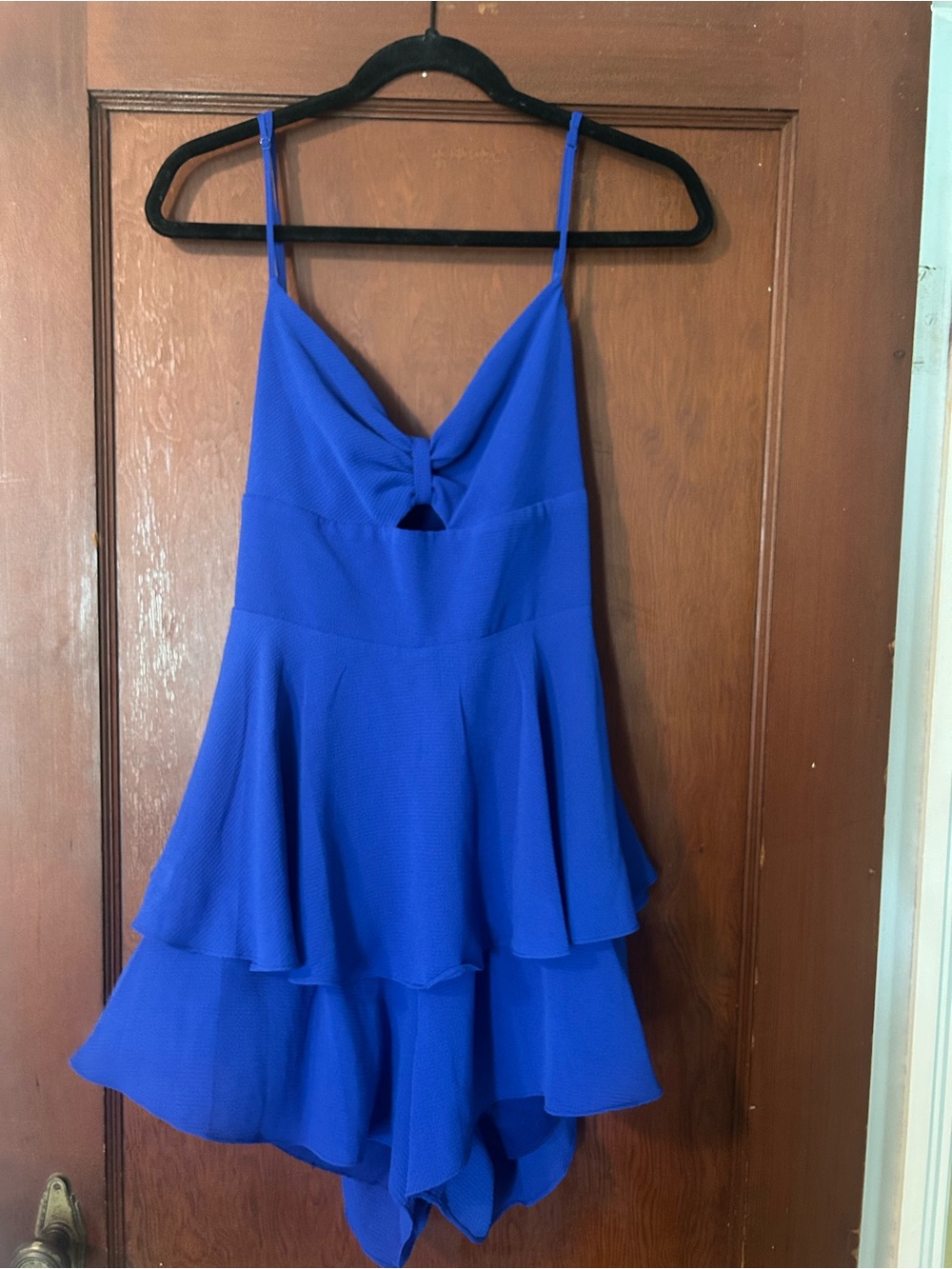 Women’s Blue Tiered One-Piece Romper